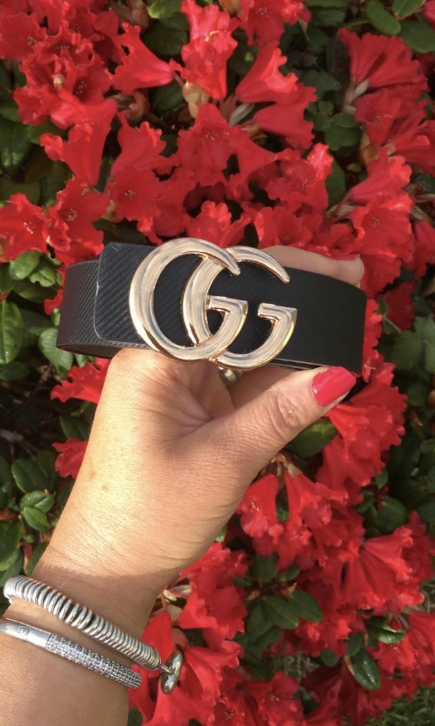 Black GG GOLD Belt